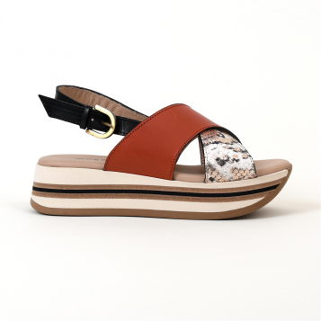 sandales & nu-pieds riec turquoise /rouille Muratti