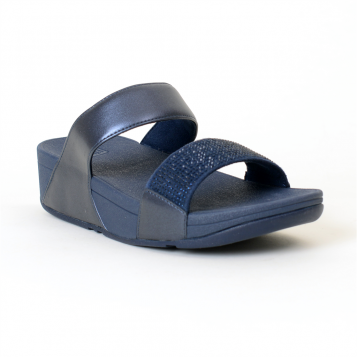 sandales & nu-pieds lulu crystal slide bleu Fitflop