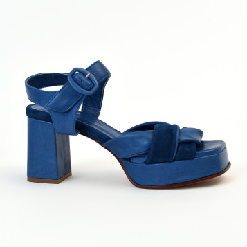 sandales à talons s113 bleu Lorenzo Masiero